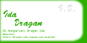 ida dragan business card